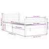 vidaXL Massivholzbett ohne Matratze Honigbraun 75x190 cm