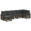 vidaXL Gartensofa-set 7 pcs Grau Poly-Rattan