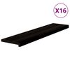 vidaXL Treppenstufen 16 Stk. Braun-Schwarz 110x25x2 cm Massivholz Eiche