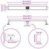 vidaXL Duschabfluss mit Glash&uuml;lle und 360&deg; Siphon Silber 80 cm