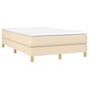 vidaXL Boxspringbettgestell Creme 120x200 cm Stoff
