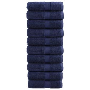vidaXL Premium-Wascht&uuml;cher SOLUND 10 Stk. Marineblau 30x30 cm 600 g/m&sup2;