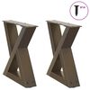 vidaXL Couchtischbeine 2 Stk. Naturstahl 30x(30-31,3) cm Stahl