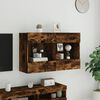vidaXL TV-Wandschrank mit LED-Leuchten R&auml;uchereiche 98,5x30x60,5 cm