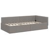 vidaXL Eckbettgestell mit Matratze Sonstiges 2 pcs Taupe Stoff