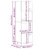 vidaXL Mikrowellenschrank Lyon Artisan-Eiche 60x57x207 cm Holzwerkstoff