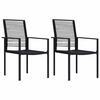 vidaXL Gartenst&uuml;hle 2 Stk. PVC Rattan Schwarz