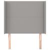 vidaXL Kopfteil mit Ohren Hellgrau 93x16x118/128 cm Stoff
