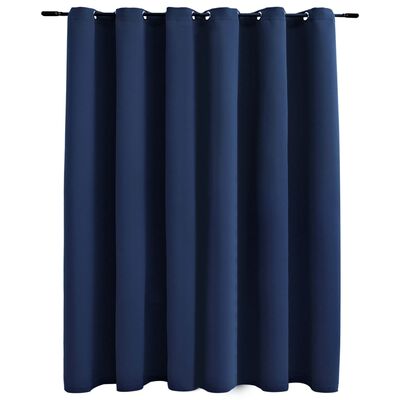 vidaXL Verdunkelungsvorhang mit Metallösen Blau 290 x 245 cm