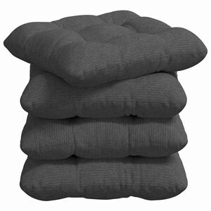 vidaXL Sitzkissen 4 pcs Dunkelgrau 45 x 45 cm Cordstoff