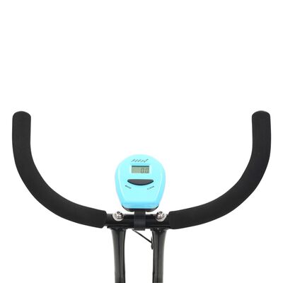 vidaXL Heimtrainer X-Bike Gurtwiderstand Blau