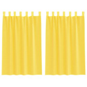 vidaXL Voile Vorh&auml;nge mit Schlaufen 2 Stk. Gelb 140x175 cm