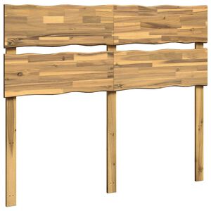 vidaXL Kopfteil mit Live Edge ROSTOCK Wei&szlig; 135 cm Massivholz Akazie