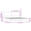 vidaXL Metallbett ohne Matratze Sonoma-Eiche 160x200 cm