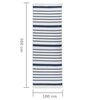 vidaXL Teppich Marineblau 100x300 cm Baumwolle