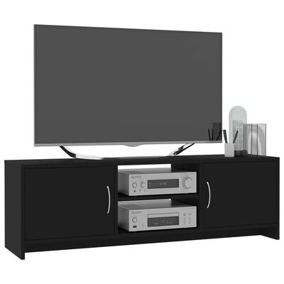 vidaXL TV-Schrank Schwarz 120x30x37,5 cm Holzwerkstoff
