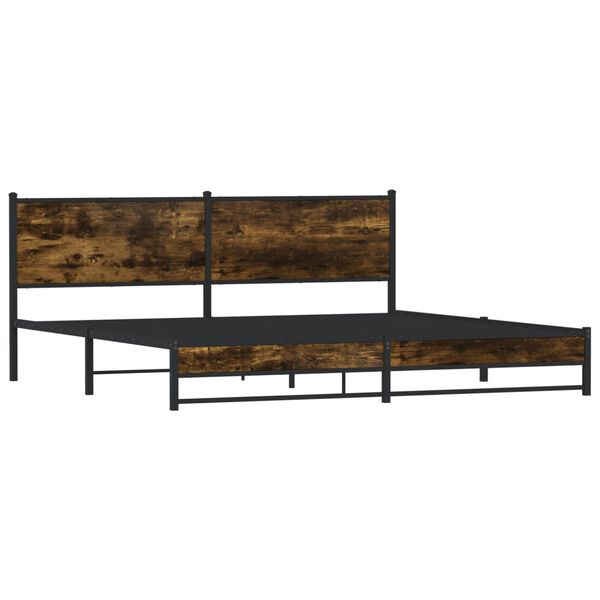 vidaXL Metallbett ohne Matratze R&auml;uchereiche 200x200 cm
