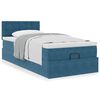 vidaXL Ottoman-Bett mit Matratze Dunkelblau 90x200 cm Samt