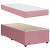 vidaXL Bettrahmen mit Matratze Rosa 100 x 200 cm Stoff