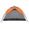 vidaXL Kuppel-Campingzelt 3 Personen Grau und Orange Quick Release