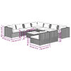 vidaXL 10-tlg. Garten-Lounge-Set mit Kissen Braun Poly Rattan