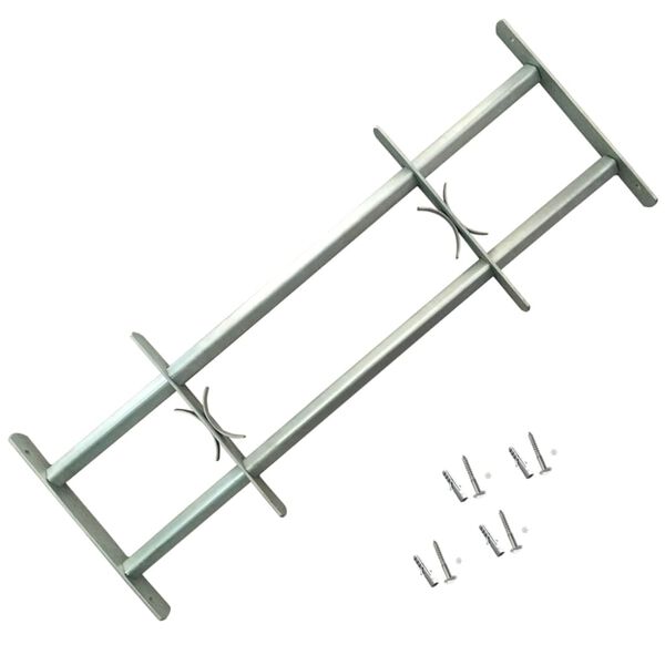 vidaXL Fenstergitter Verstellbar für Fenster 2 Stk. 1000-1500 mm