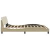vidaXL Bettgestell "Dover" Creme 160x200 cm Stoff