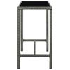 vidaXL 9-tlg. Gartenbar-Set mit Kissen Poly Rattan Grau
