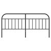 vidaXL Kopfteil Metall Schwarz 200 cm