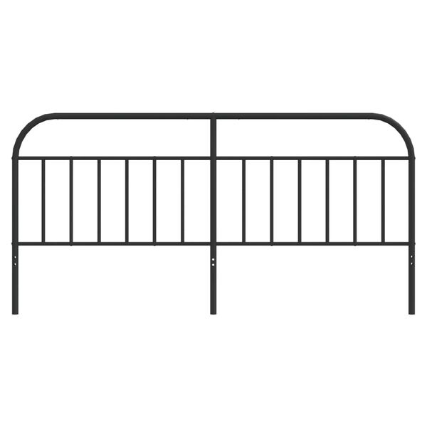 vidaXL Kopfteil Metall Schwarz 200 cm