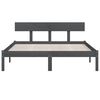 vidaXL Massivholzbett Grau Kiefer 200x200 cm