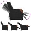 vidaXL Relaxsessel Elektrisch Schwarz Stoff