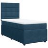 vidaXL Boxspringbett mit Matratze Dunkelblau 90x190 cm Samt