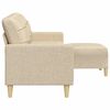 vidaXL 3-Sitzer-Sofa mit Hocker Creme 210 cm Stoff