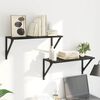 vidaXL Wandregale 2 pcs Schwarz Eichen-Optik 60 x 25 x 25,5 cm