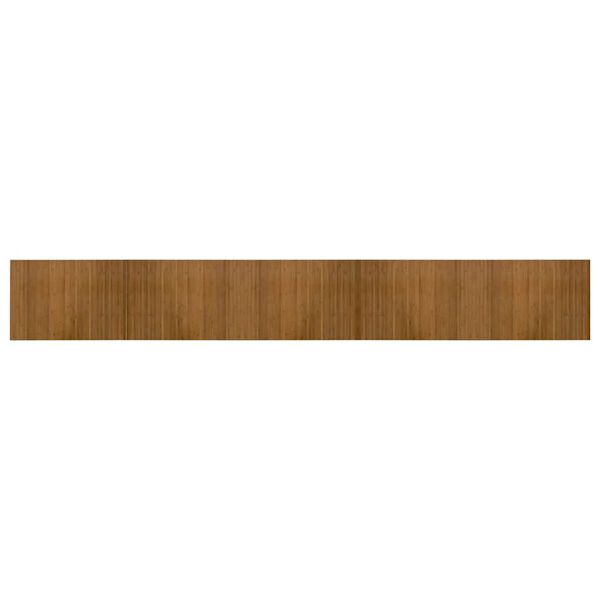 vidaXL Teppich Rechteckig Braun 70x500 cm Bambus