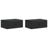 vidaXL Nachttisch 2 pcs Schwarz 49 x 34,5 x 20 cm Holzwerkstoff