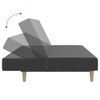 vidaXL Schlafsofa 2-Sitzer mit Fu&szlig;hocker Dunkelgrau Stoff
