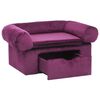 vidaXL Hundesofa mit Schublade Burgunderrot 75x50x38 cm Pl&uuml;sch