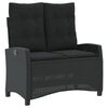 vidaXL 5-tlg. Garten-Essgruppe mit Kissen Schwarz Poly Rattan
