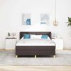 vidaXL Boxspringbett mit Matratze Dunkelbraun 140 x 190 cm Stoff