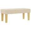 vidaXL Boxspringbett mit Matratze Creme 100 x 200 cm Stoff