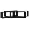 vidaXL Wandregale mit Regal 4 pcs Schwarz Eichen-Optik 60 x 15 x 23 cm