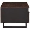 vidaXL Couchtisch Braun und Schwarz 80 x 54 x 40 cm Massivholz Akazie