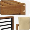 vidaXL Outdoor-Sofagarnitur mit Kissen 6 pcs Natur und Beige
