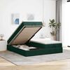 vidaXL Ottoman-Bett mit Matratzen Dunkelgr&uuml;n 200x200 cm Samt