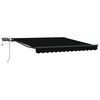vidaXL Einziehbare Markise Schwarz 350 x 250 cm Stoff