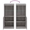 vidaXL Sideboard mit LED-Leuchten Grau Sonoma 41x37x100 cm