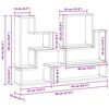vidaXL Wandw&uuml;rfel mit Regal Altholz 96 x 12 x 64 cm Holzwerkstoff
