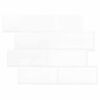 vidaXL U-Bahn-Fliese 10 pcs Wei&szlig; 29 x 21 cm Polyurethan und PET